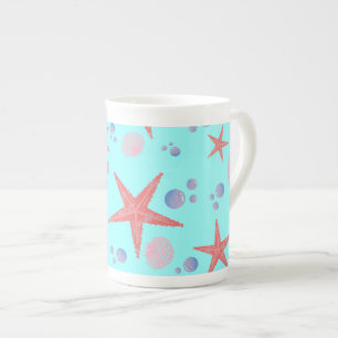 Tasse En Porcelaine Mer Cute Coquille étoile de mer Côte Été Plage Océ