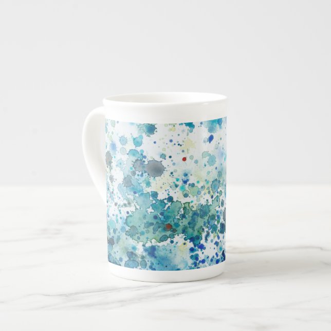 Tasse En Porcelaine Mer Speckée I (Devant gauche)