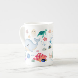 Tasse En Porcelaine Mignon sous l'eau