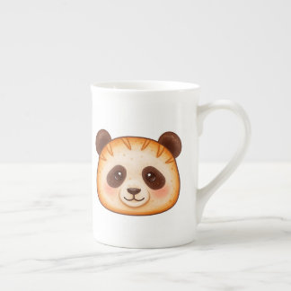 Tasse En Porcelaine Mignon visage de pain d'épice Panda aquarelle