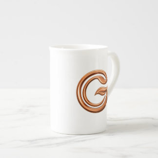 Tasse En Porcelaine Minimalist Abstract Letter G 