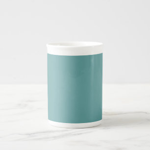 Tasse En Porcelaine Minimaliste Professionnel Moderne Plain Cadet Bleu