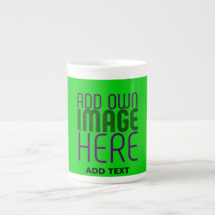 TASSE EN PORCELAINE MODÈLE TEXTE D'IMAGE VERTE MODERNE ÉDITABLE LIME