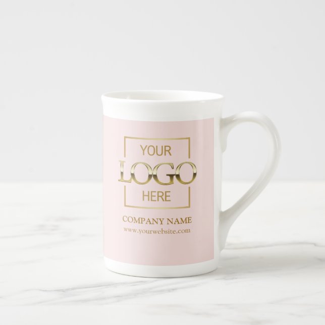 Tasse En Porcelaine Modern Minimalist Business Branding Custom Logo (Droite)