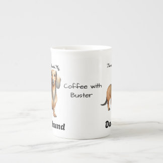Tasse En Porcelaine Modern Sandy Brown DACHSHUND Personalize