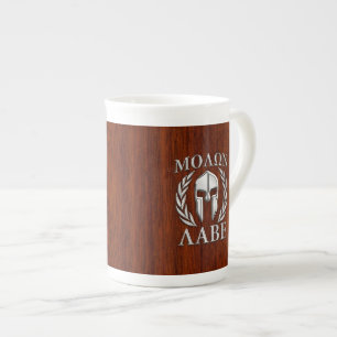 Tasse En Porcelaine Molon Labe Laurels guerrier spartiate Décor en boi