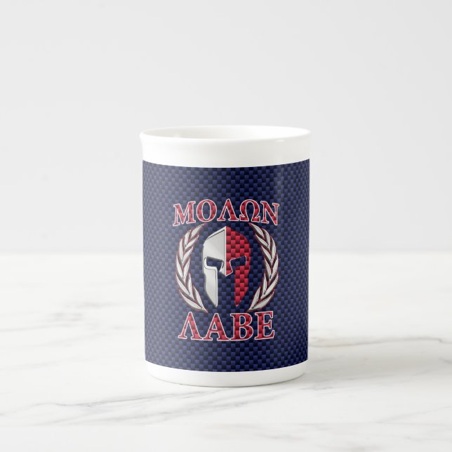 Tasse En Porcelaine Molon Labe Spartan (Devant)