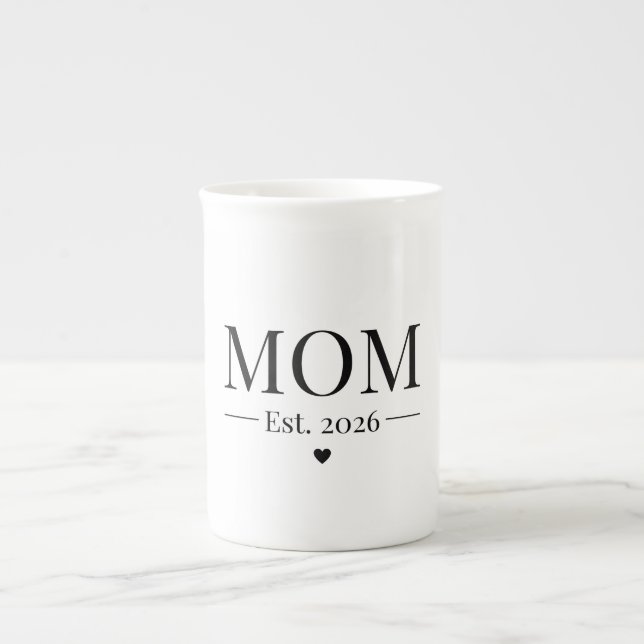 Tasse En Porcelaine Mom Established 2026 (Devant)
