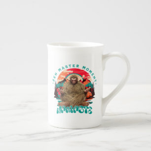 Tasse En Porcelaine Moment de maître zen Bigfoot Art rétro de méditati
