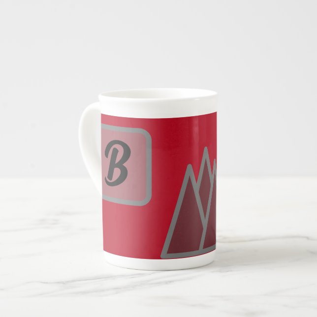 Tasse En Porcelaine Monogramme (Devant gauche)