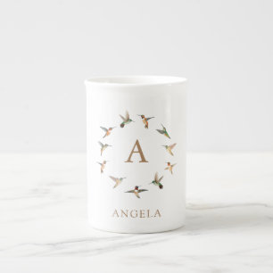 Tasse En Porcelaine Monogramme Colibris