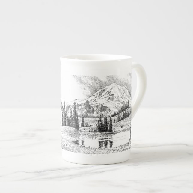 Tasse En Porcelaine Mont Rainier, Washington (Devant droit)