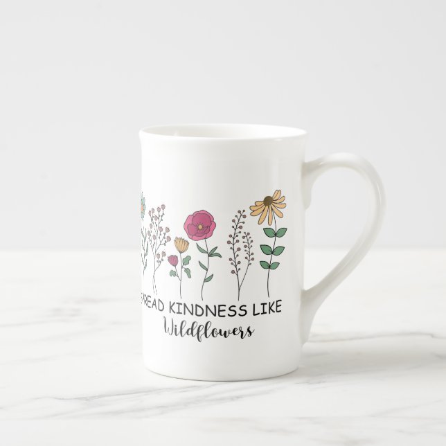Tasse En Porcelaine mot de gentillesse inspirant mignon art (Droite)