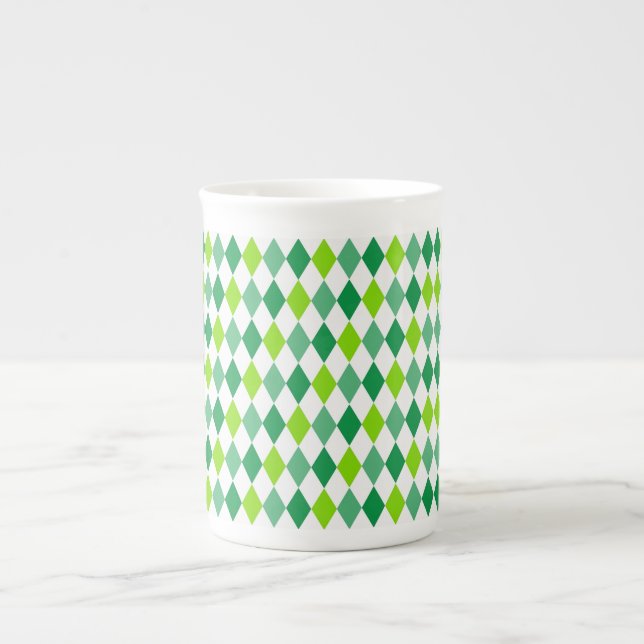 Tasse En Porcelaine Motif-54603 en forme de diamant de la Saint Patric (Devant)