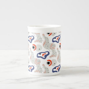 Tasse En Porcelaine Motif Abstrait des tourbillons et des cercles