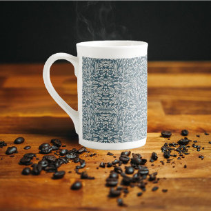 Tasse En Porcelaine Motif antique de Worn out Feuille Arrière - plan b