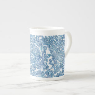 Tasse En Porcelaine Motif Blue Boho Paisley