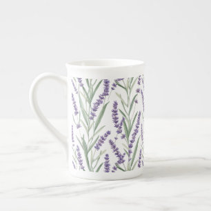 Tasse En Porcelaine Motif botanique à la lavande