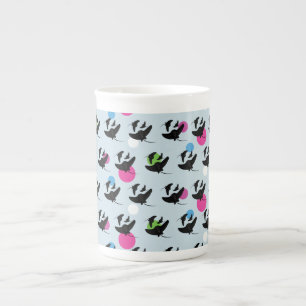 Tasse En Porcelaine Motif coloré de raie pastenague de fête   