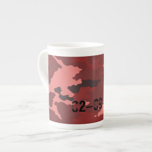 Tasse En Porcelaine Motif de camouflage rouge