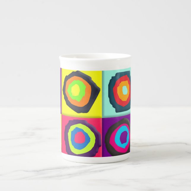 Tasse En Porcelaine motif de cercles (Devant)