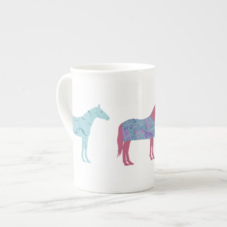 Tasse En Porcelaine Motif de Cheval coloré