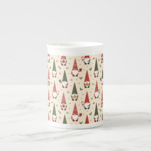 Tasse En Porcelaine Motif de fête de gnome de Noël