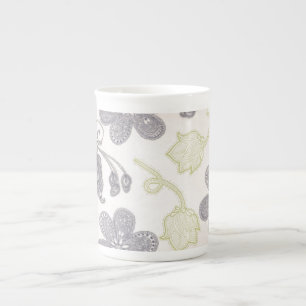 Tasse En Porcelaine Motif de fleurs bleues
