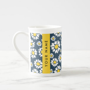 Tasse En Porcelaine Motif de marguerite, marguerites blanches, Votre n