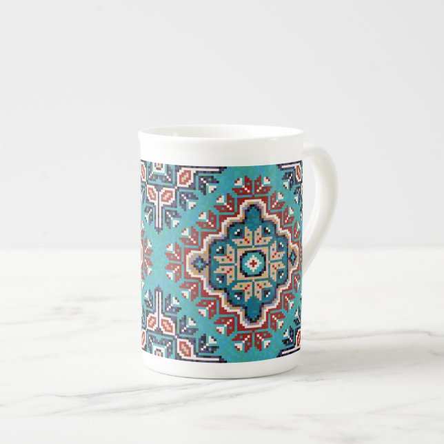 Tasse En Porcelaine Motif de mosaïque de Navajo  (Devant droit)