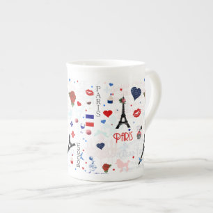Tasse En Porcelaine Motif de Paris avec Tour Eiffel