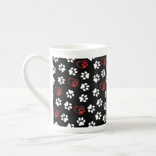 Tasse En Porcelaine Motif De Pâtes, Patrouilles Blanches, Patrouilles