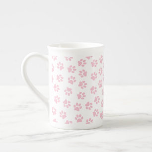 Tasse En Porcelaine Motif De Pâtes, Poches De Chien, Bébés Pailles Ros