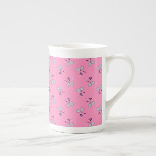 Tasse En Porcelaine Motif de raquette de Badminton rose