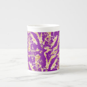 Tasse En Porcelaine Motif de texture en marbre or élégant et élégant