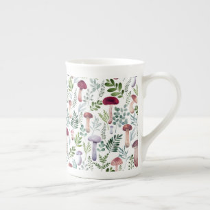 Tasse En Porcelaine Motif des champignons d'aquarelle douillette