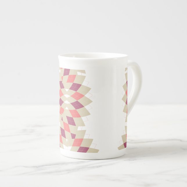 Tasse En Porcelaine Motif Diamond Swirl (Devant droit)