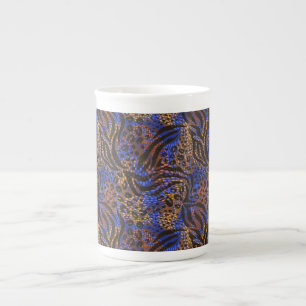 Tasse En Porcelaine Motif d'impression Leopard et Zebra