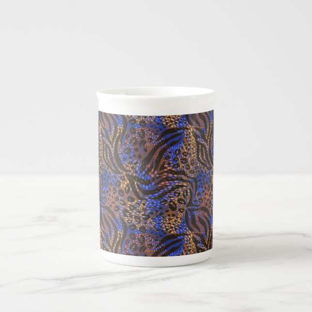 Tasse En Porcelaine Motif d'impression Leopard et Zebra (Devant)