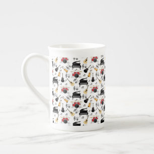 Tasse En Porcelaine Motif d'instrument de musique