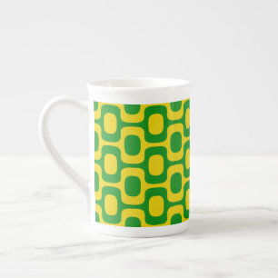 Tasse En Porcelaine Motif du trottoir d'Ipanema, Motif de plage, Brési
