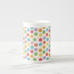 Tasse En Porcelaine Motif Émoticône Sourire