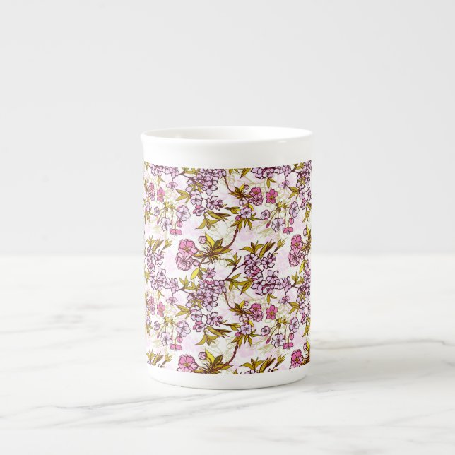 Tasse En Porcelaine Motif en fleurs de cerisier (Devant)