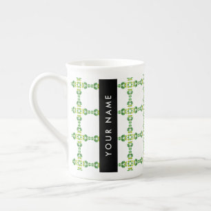 Tasse En Porcelaine Motif feuille, Feuilles verts, votre nom