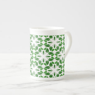 Tasse En Porcelaine Motif Feuille, Motif De Feuilles, Feuilles Verts