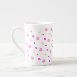Tasse En Porcelaine Motif floral pourpre dégradé printanier moderne