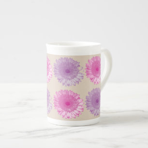 Tasse En Porcelaine Motif floral rose et pourpre