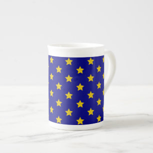 Tasse En Porcelaine Motif Gold Stars, Bleu Marine, Exclusive