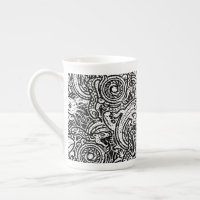Motif tribal aztèque Axolotl Xolotl noir et blanc