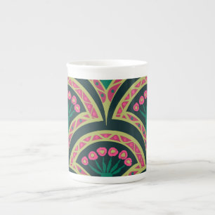 Tasse En Porcelaine motif vert en forme de coquillage
